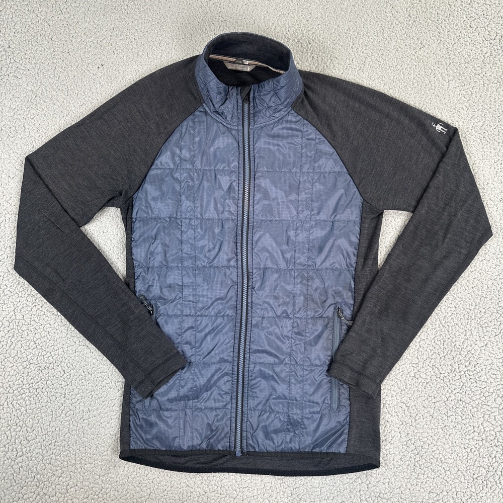 Smartwool Smartloft Merino Hybrid Puffer Jacket Men Medium Blue Black Full Zip
